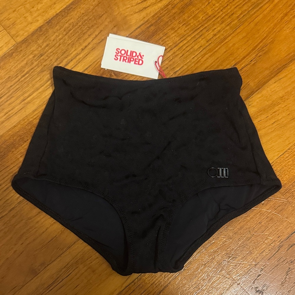 SOLID & STRIPED the Georgia Bottom- jacquard leopard size S